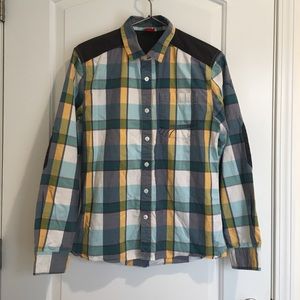 Puma Plaid Button Down Long Sleeve Shirt Medium